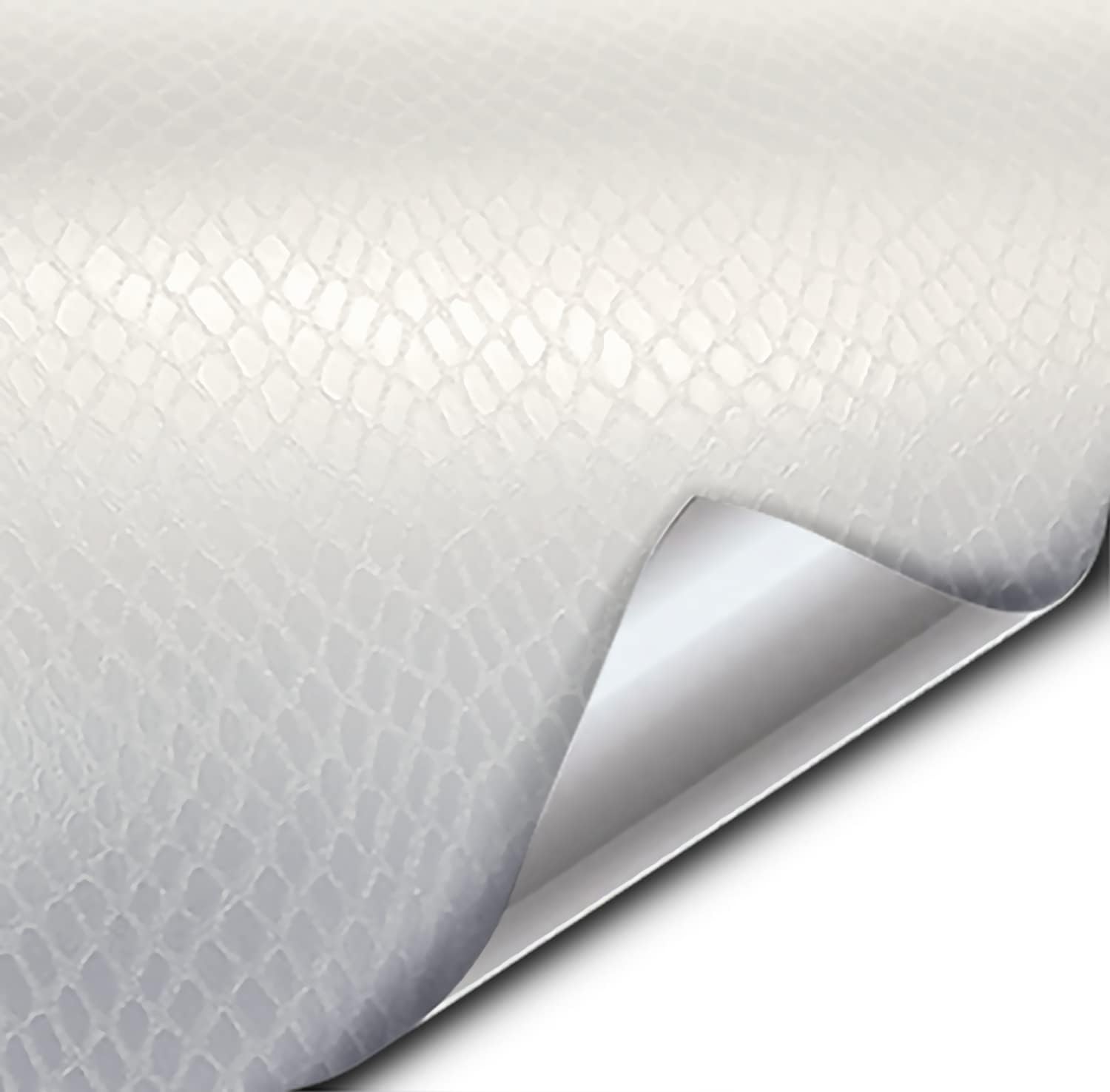 VViViD XPO White Snake Skin Leather Vinyl Wrap Roll with Air Release Technology (100ft x 5ft (Bulk Wrap Kit))