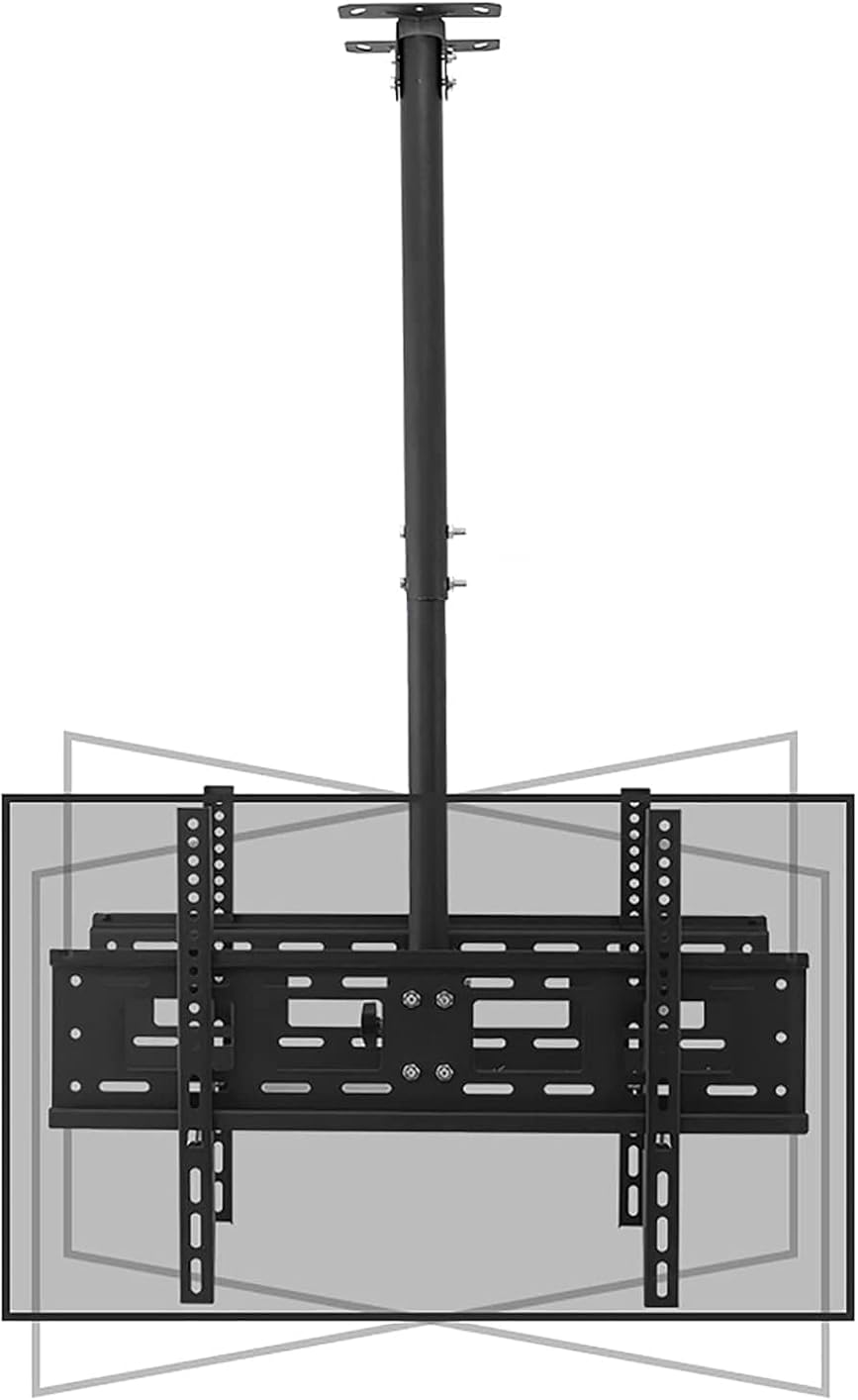 Floating TV Stand, Multifunction TV Wall Mount Double Screen Ceiling TV Mount, 360° Swivel and Tilt Ceiling TV Bracket, Fit Most 40-70 Inch LCD Flat Screen and Curved TVs