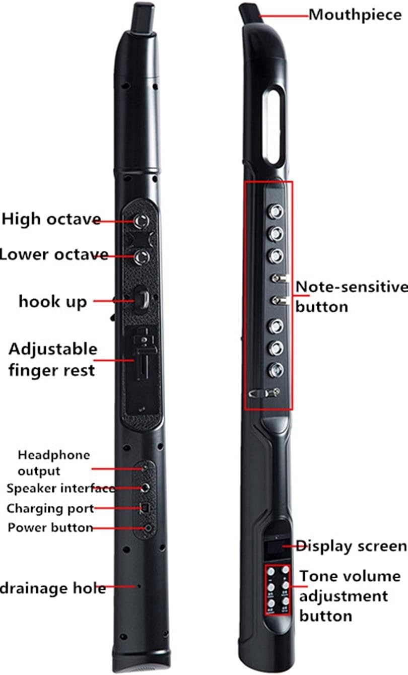 Sax Beginners Kit Electric Blowpipe New Type Electronic Blowpipe Instrument Electric Saxophone is Suitable for Beginners Wind Instrument (Color : 10)