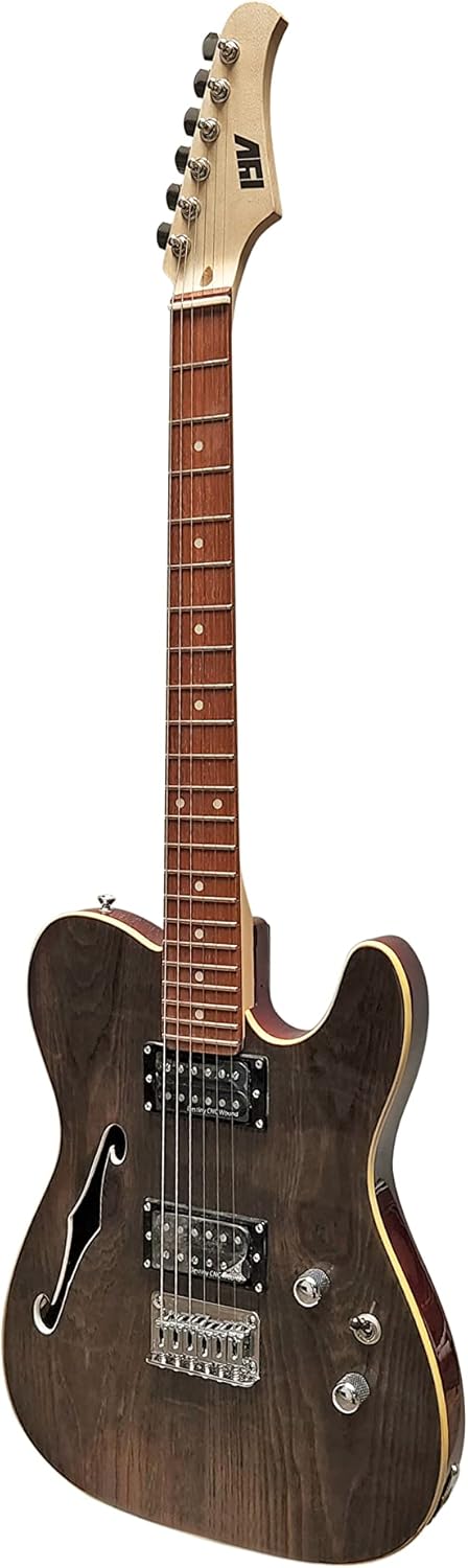 IYV-ITF-350 6 string Solid Top-Semi Hollow Body Electric Guitar, Natural