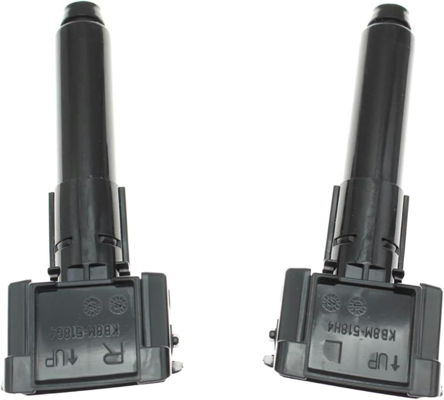 Car Headlight Washer Nozzle 2Pcs Car Headlight Washer Nozzle Head Light Cleaning Jet Pump Kb8M5182X Kb8M5182Y Water Sprayer for Mazda for Cx-5 Kf 2017 2018