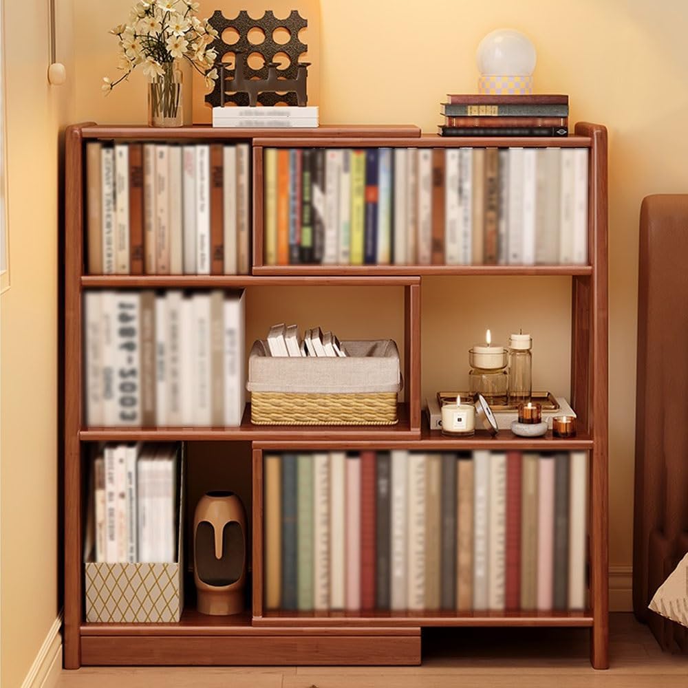 Ladder Shelf Wooden Extendable Shelf Bookcase, 3-Tier Ladder Bookshelf, Vintage Corner Bookcase, Storage Rack for Small Space or Corner Ladder Bookcase(White)