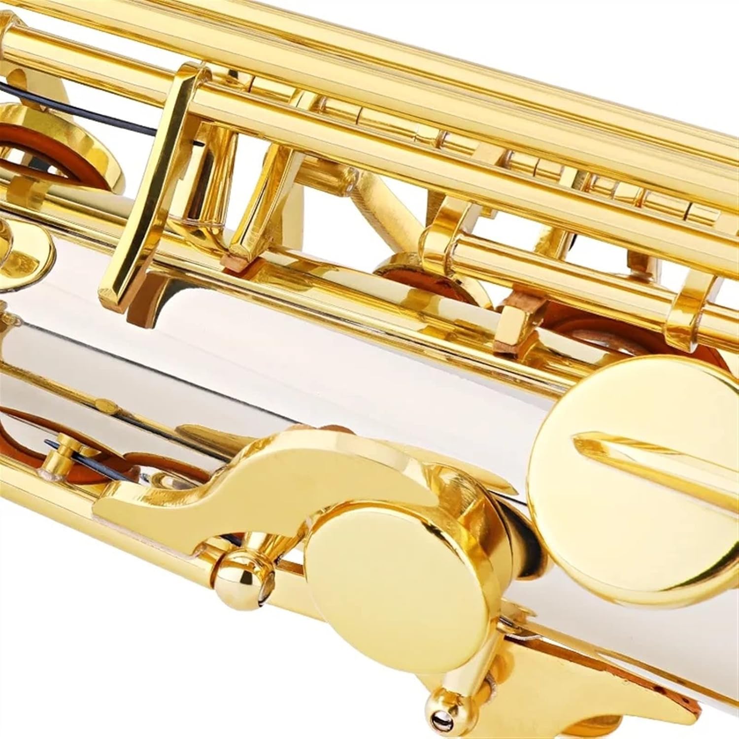 E-Drop Alto Saxophone Wind Instrument White Copper Saxophone Beginners Saxophone Instrument