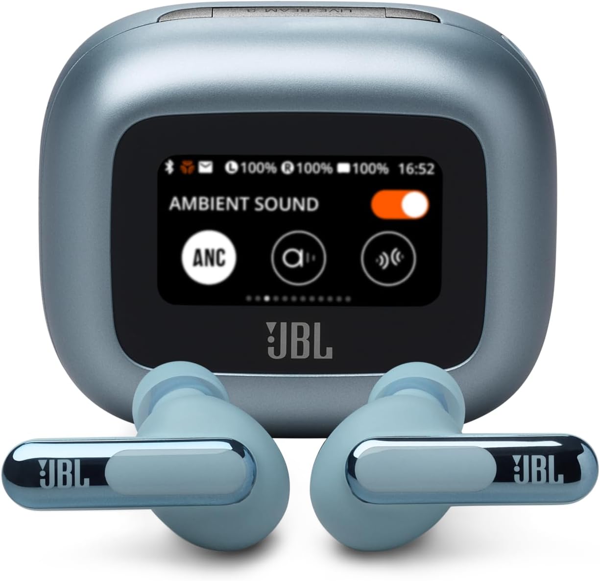 JBL Live Beam 3 True Wireless Noise Cancelling Earbud Bundle with gSport Case (Blue)