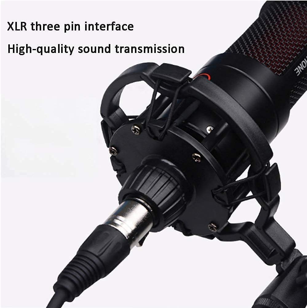 Recording Condenser Microphone, Host Microphone for Karaoke Studio Vocal Microphone