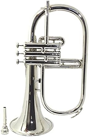 Bb Flat SILVER NICKLE Flugel Horn With Free Hard Case+Mouthpiece