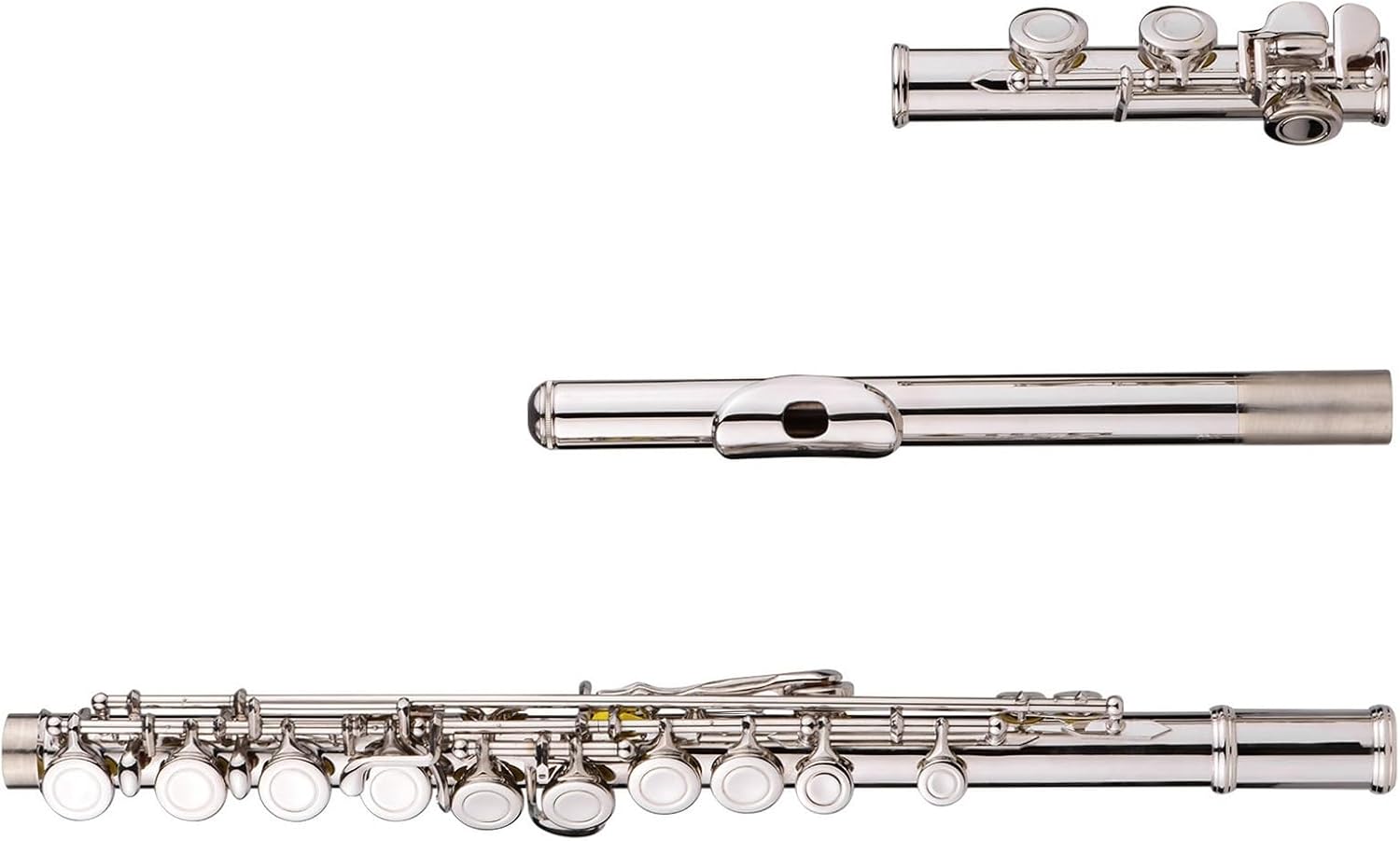 Flute Nickel Plated 16 Hole C Key Cupronickel Woodwind Instrument With Glove flute instrument