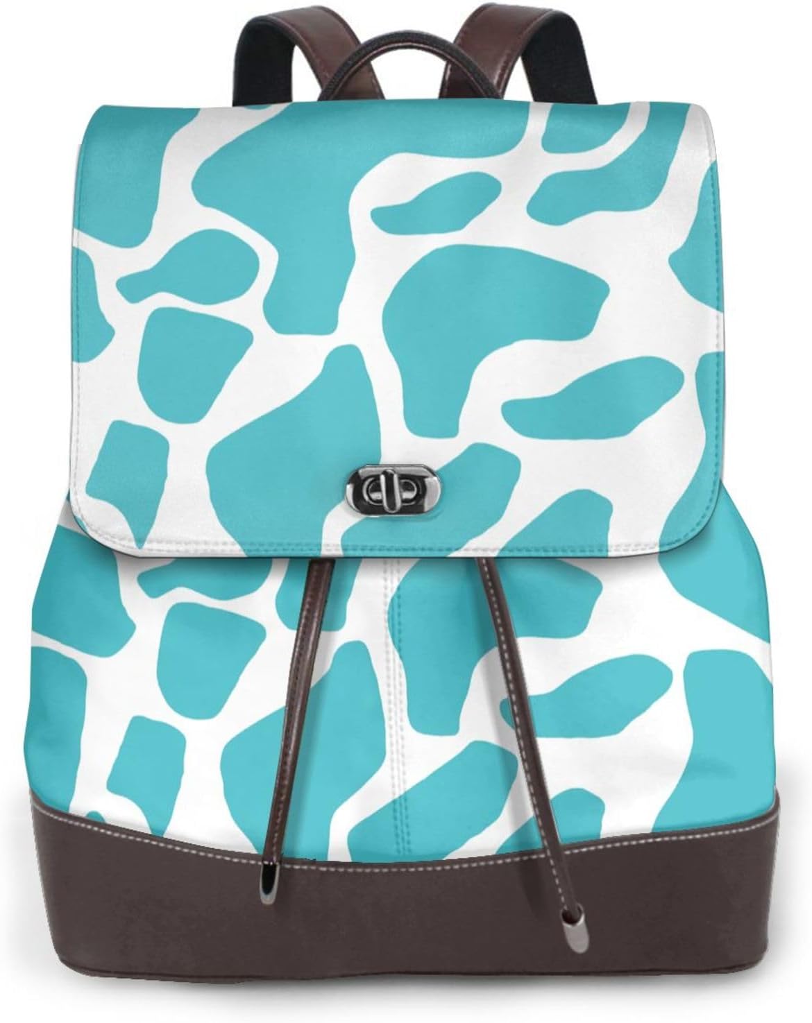 Blue Animal Skin for Womens Backpack Purse Microfiber PU Anti-theft Large Fashion Designer Travel Bag Ladies Shoulder Bags