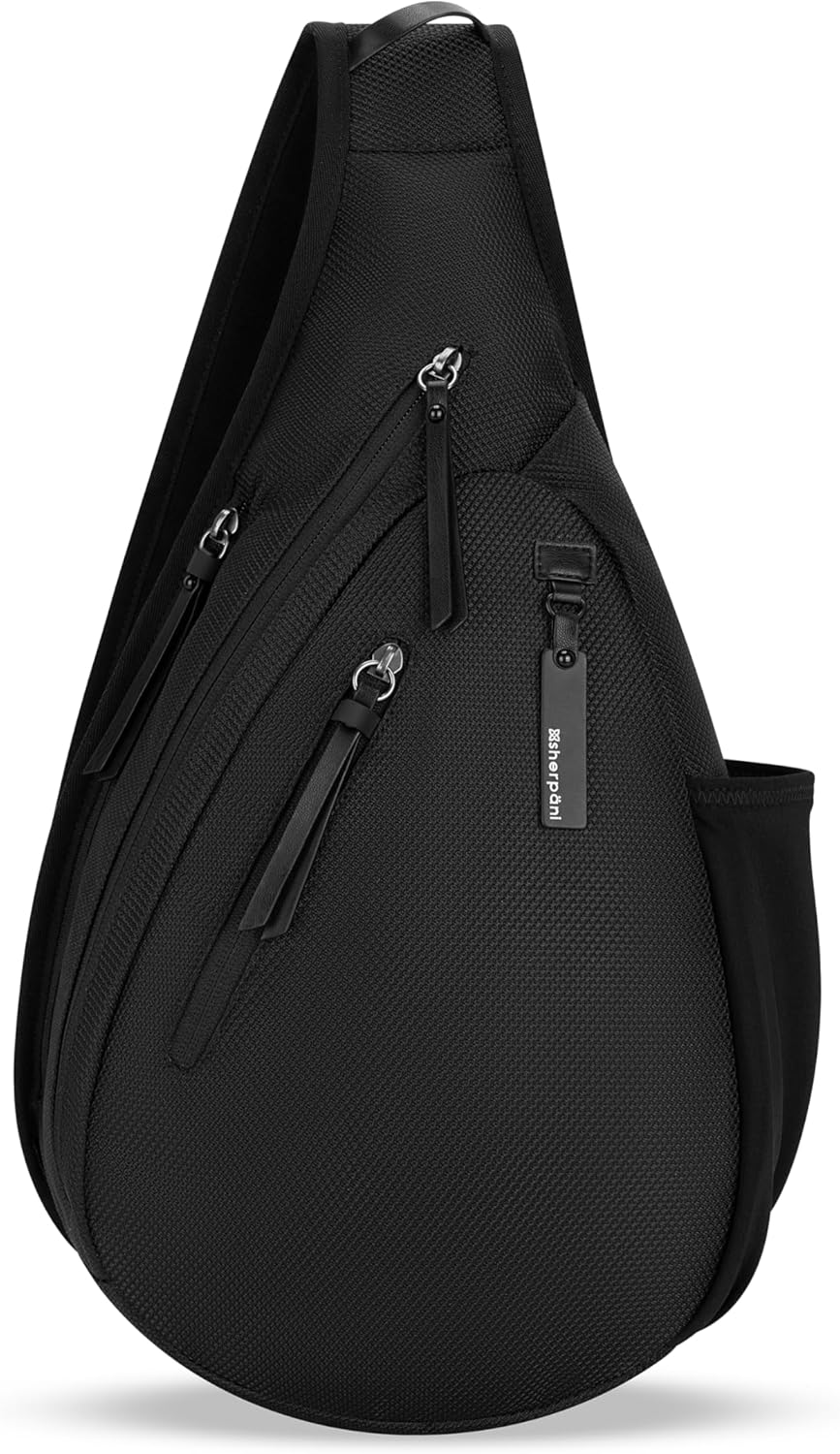 Sherpani Esprit, Anti Theft Sling Bag, Sling Backpack, 10L Travel Bag, Crossbody Backpack, Travel Gift for Women, Fits 10 Inch Tablet (Carbon Signature)