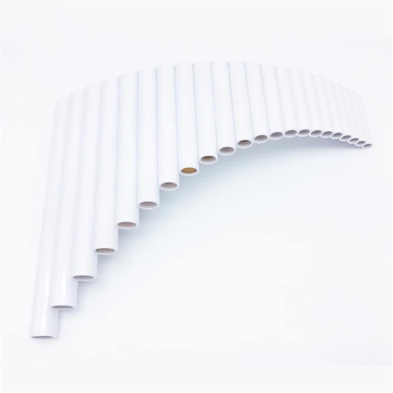 22 Pipes G Key Tunable ABS Plastic PanFlute Professional Pan Pipe Woodwind Musical Instrument Panpipes (Color : White Right Hand)