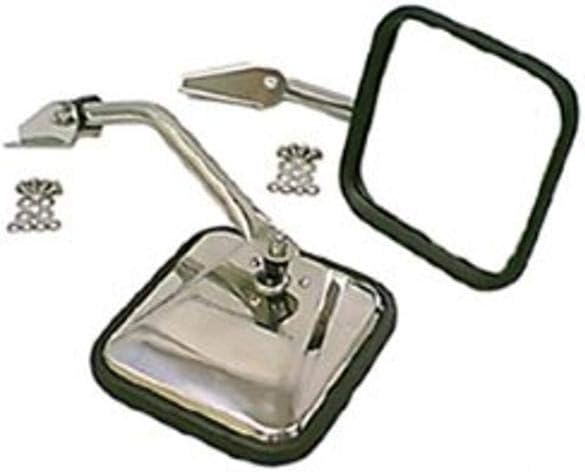Rugged Ridge | Door Mirror Kit, Stainless Steel | 11005.01 | Fits 1955-1986 Jeep CJ-5/CJ-6/CJ-7/CJ-8 Scrambler