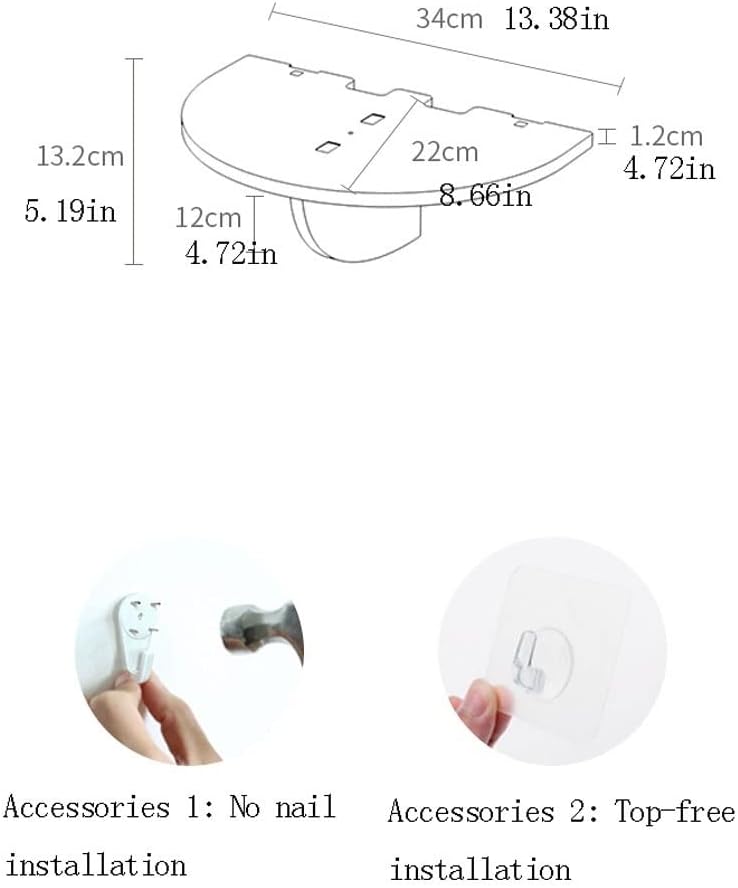 Single Floating DVD DVR Shelf, Cable Box Shelf, Floating Wall Mount Shelf, Wall Mount Shelves (Color : A)