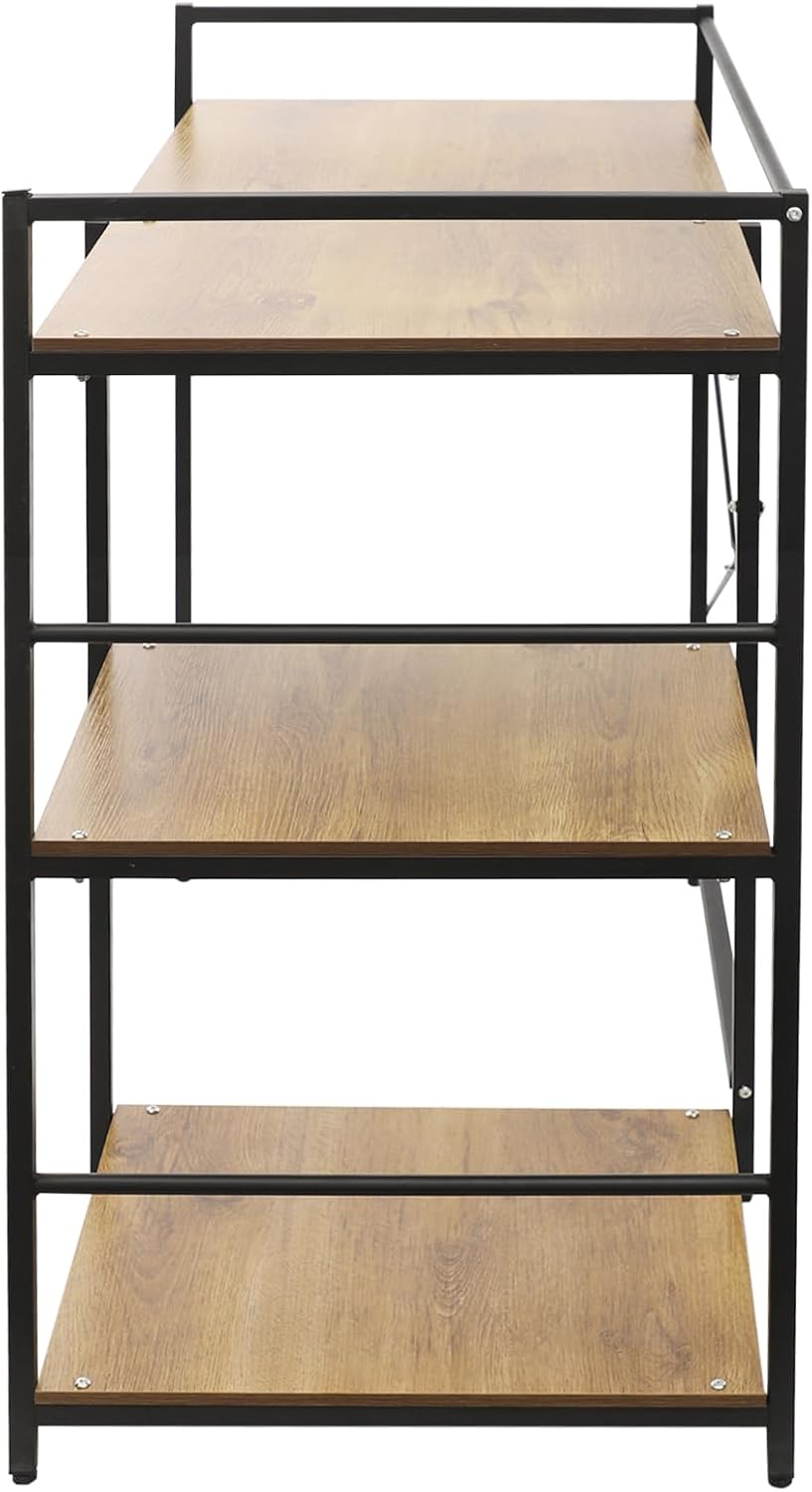 3-Tier Washing Machine Storage Shelf, Heavy-Duty Laundry Room Storage Organizer with 3 Shelves and Footpads, Bathroom Washer Dryer Storage Shelf for Placing Drum Washing Machines, Dryers