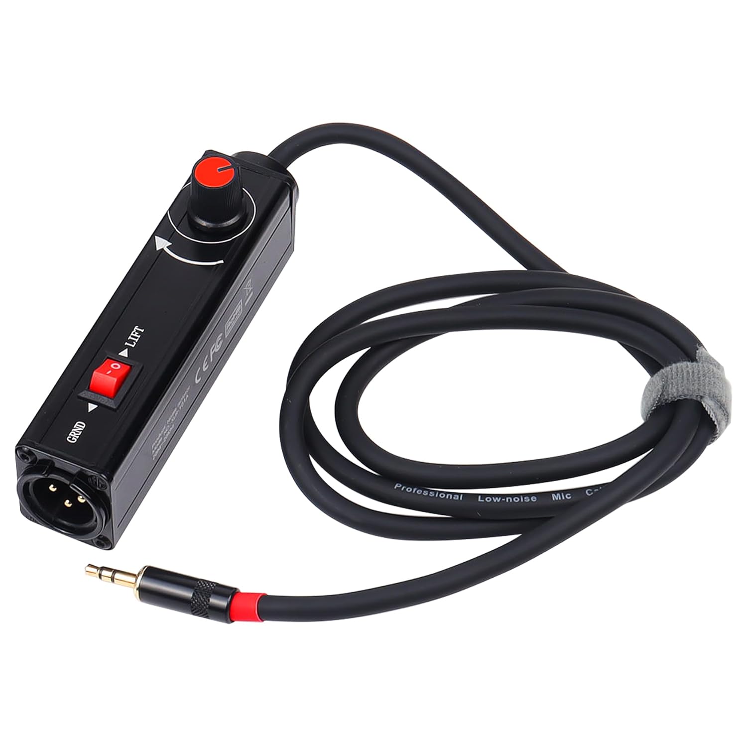 Pro101A AUX to XLR Isolation Box with Volume Controller and Ground Lift Switch Build-in Cord Length 3.3ft with Detachable 3.5mm Aux Gold Coating Plug (Pro 101A Aux-XLR)