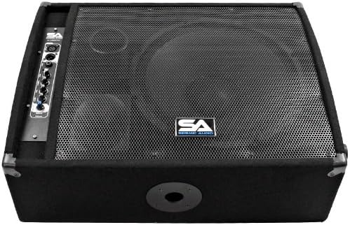 Seismic Audio FL-15MP-PW 400 Watts RMS Premium Powered 2-Way 15-Inch Floor/Stage Monitor with Titanium Horn