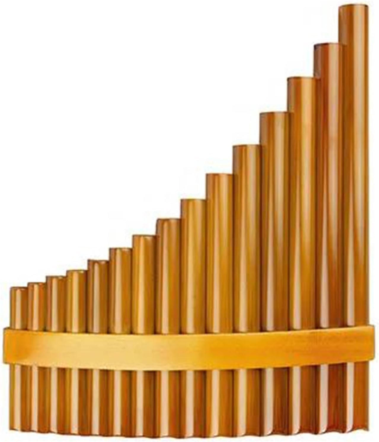 25 Pipe C Key Pan Flute 15 Pipe Pan Flute G Key Woodwind Traditional Bamboo Instrument Professional Performance(Right)