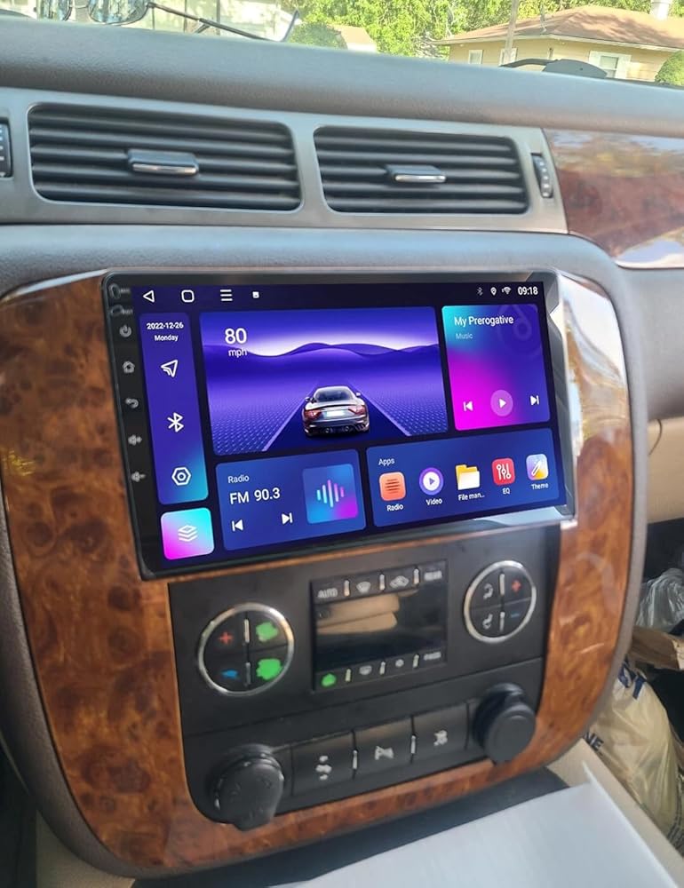 with Wireless Carplay & Android Auto for GMC Sierra 2008 4G+64G Android 15 Car Stereo with Bluetooth, 10