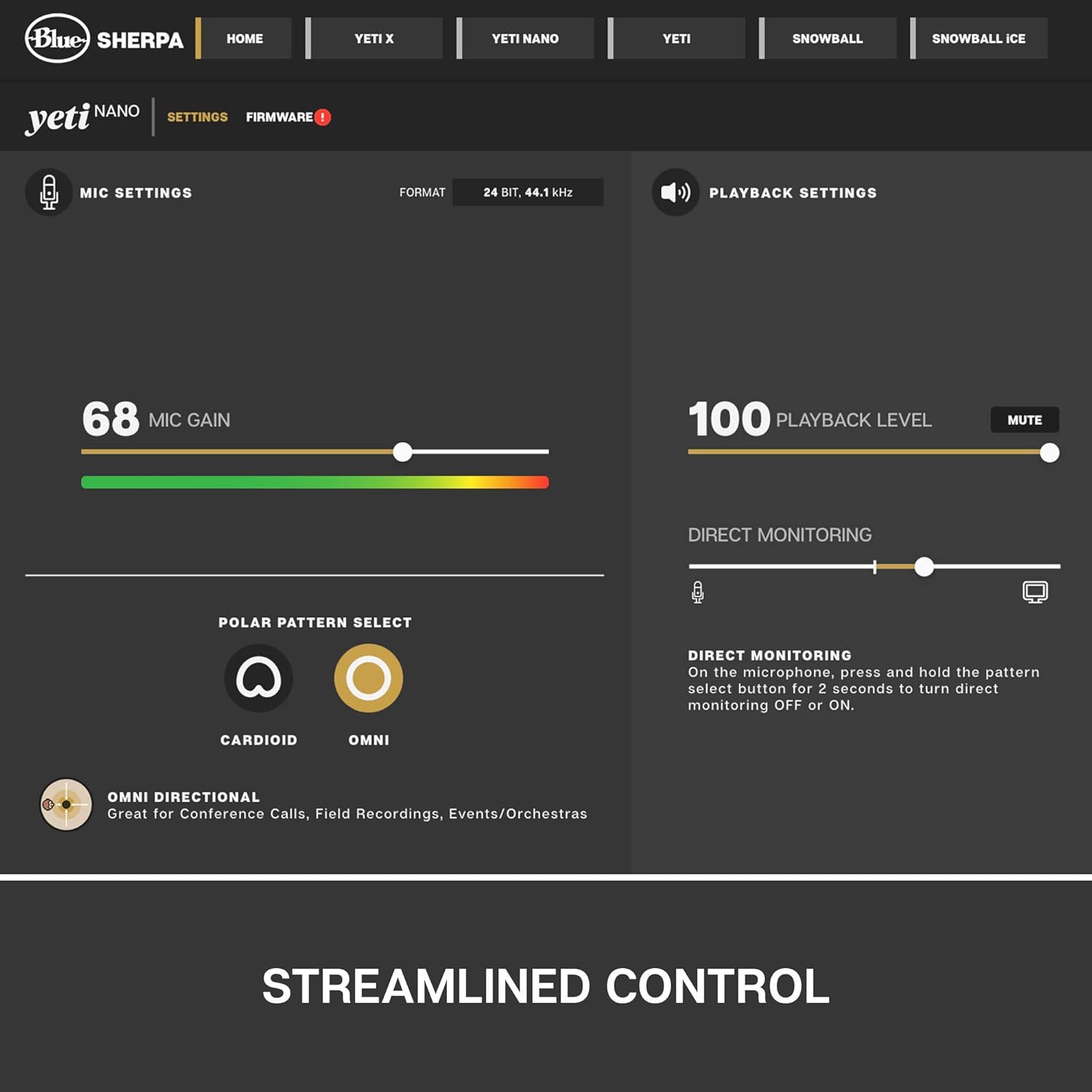 Blue Yeti Nano Premium USB Mic for Recording and Streaming - Red Onyx (Renewed)