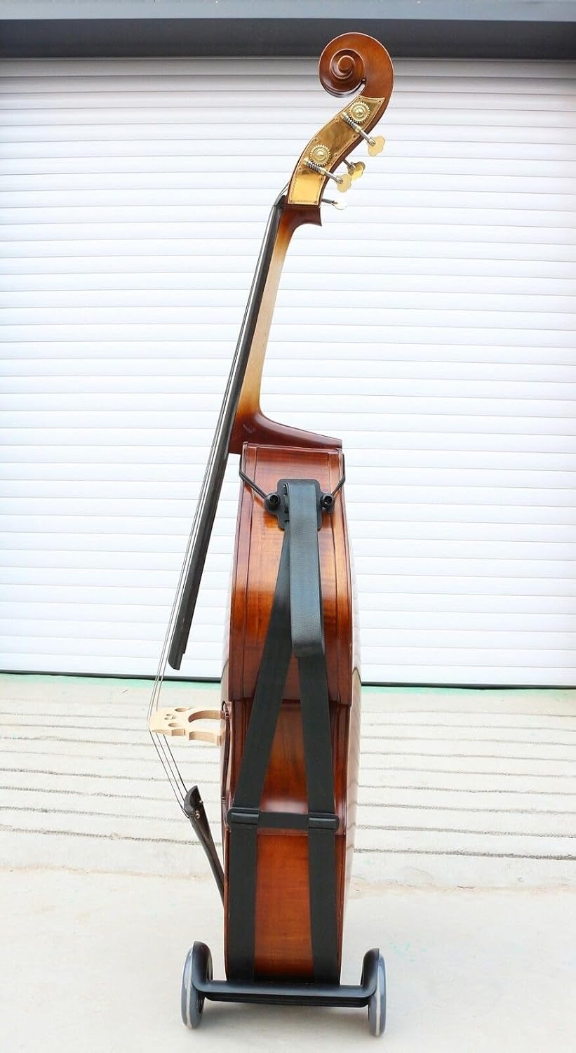 New Upright Double Bass Cart Bass Wheel Alternative Transport Carry String Bass Cart (black)