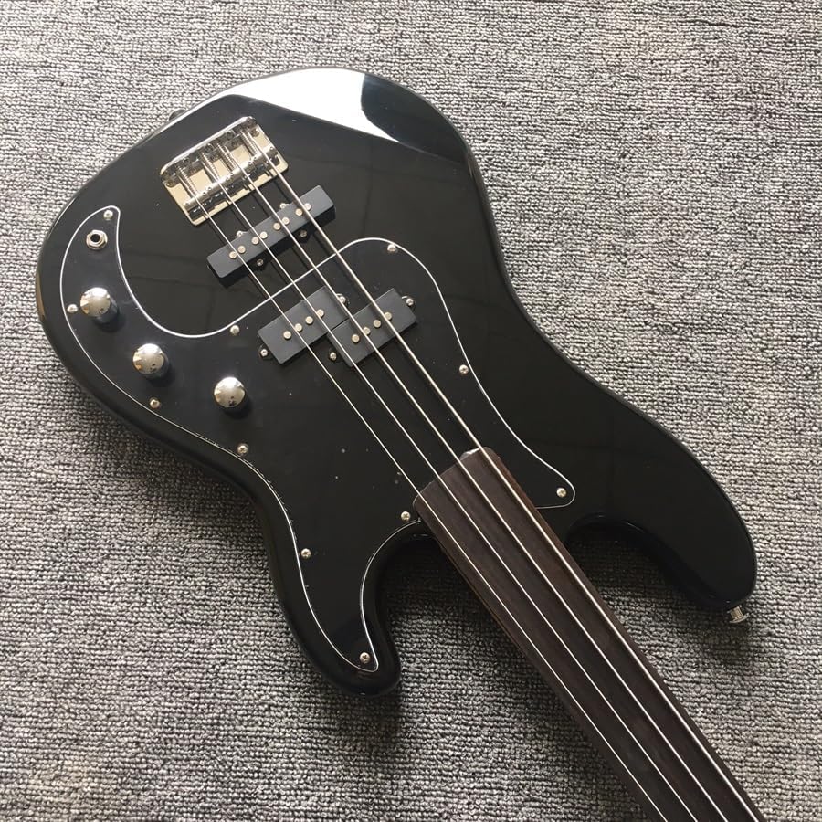 Customized 5-String no product bass, black, real photos