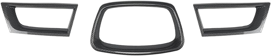 Glossy Black Middle Grille Spoiler Car Sticker Compatible For Subaru Impreza WRX STI 9th 2006-2007 Body Kits ABS Guard Decoration Modified(Carbon Look)