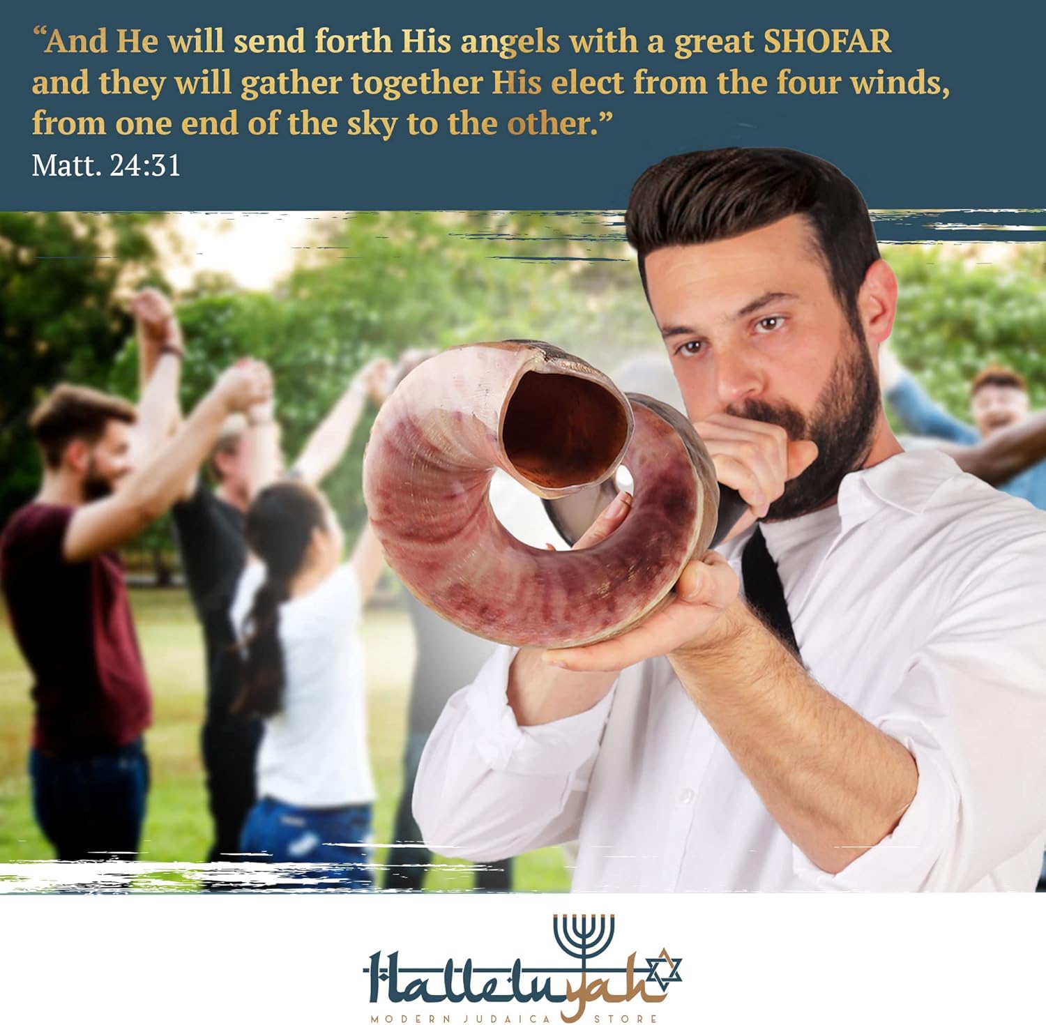 HalleluYAH Yemenite kudu Shofar From Israel Plus Free Bonus Ram Horn