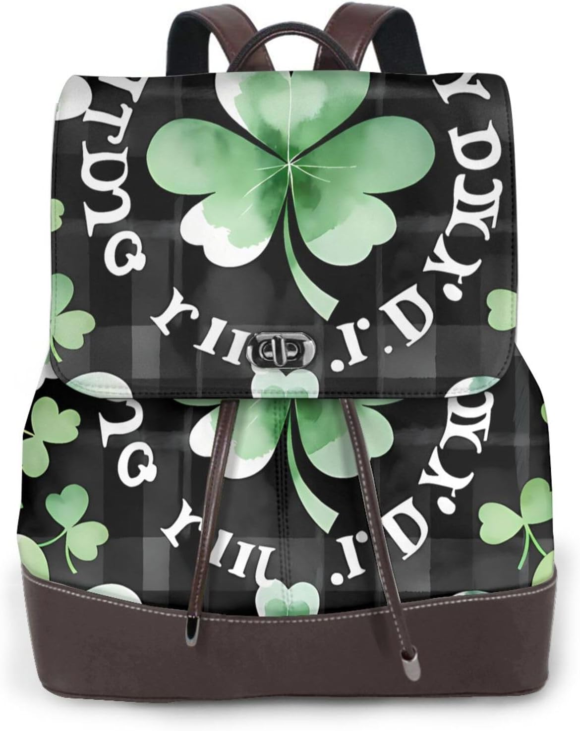 Clover for Womens Backpack Purse Microfiber PU Anti-theft Large Fashion Designer Travel Bag Ladies Shoulder Bags