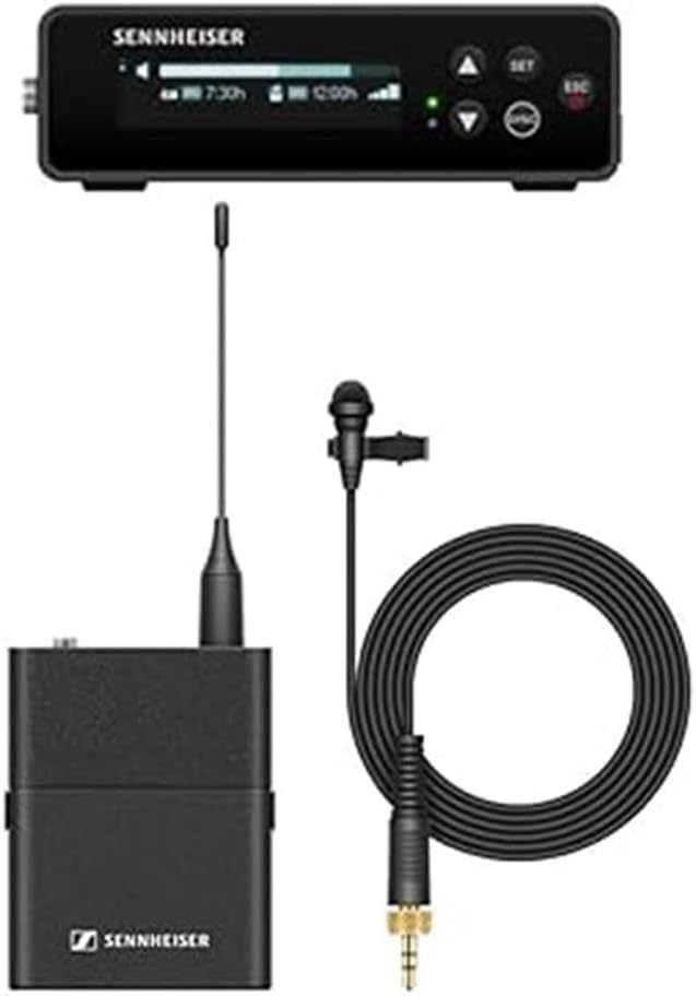 Sennheiser EW-DP ME 2 Set (R4-9) Camera-Mount Digital Wireless Microphone System Bundle w/Pig Hog PHM10 8mm Mic Cable, 4-pack Blucoil AA Batteries and Liquid Audio Polishing Cloth