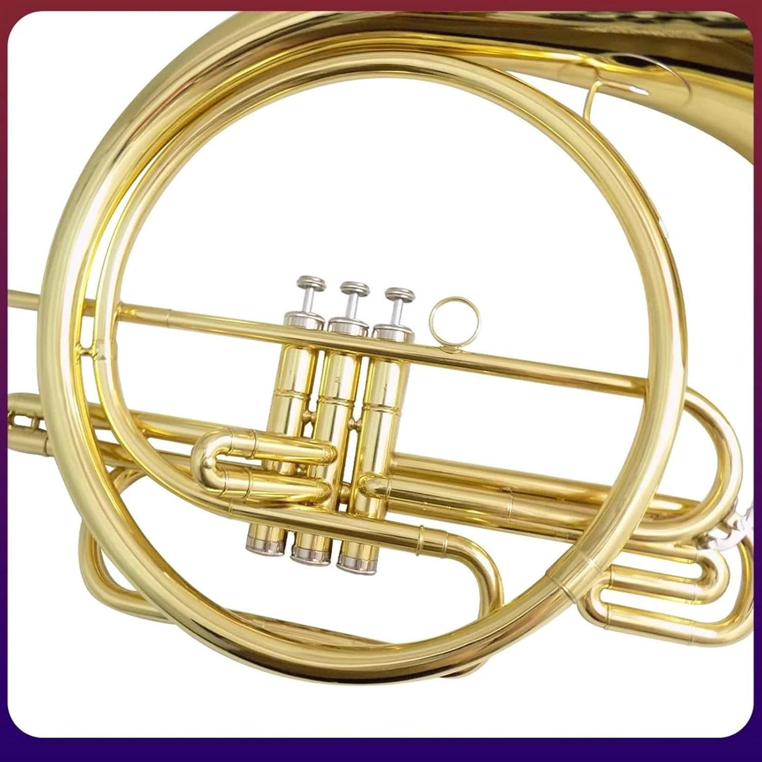 Brass French Horn Bb Piston French Horn Musical Instruments Yellow Brass Body Lacquer With Case Mouthpiece