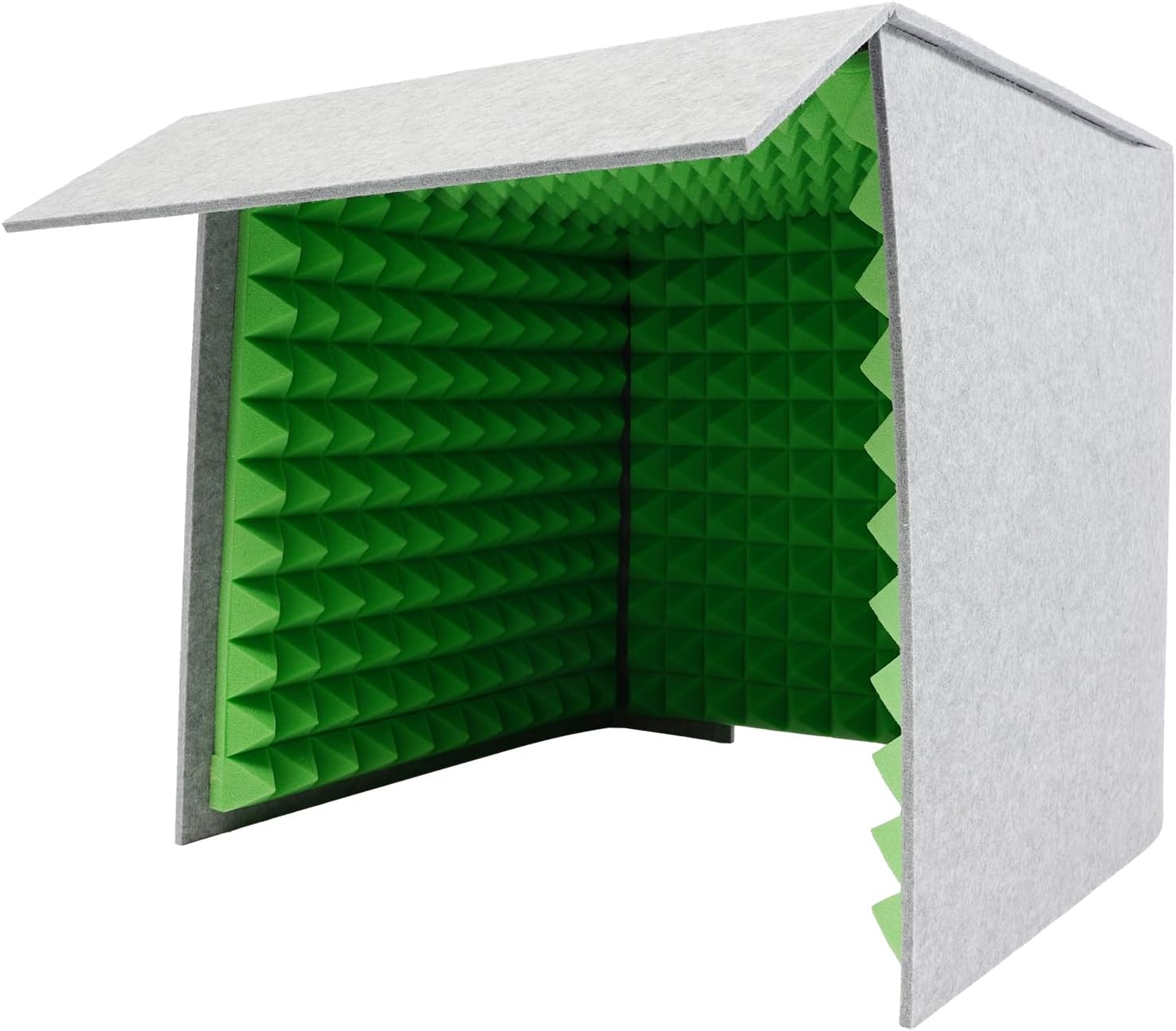 12.56 Lbs Portable Vocal Recording Booth,Echo-Free Recording Booth Sound Proof Shield,23.62×23.62×23.62in for Voice Over, Podcasting, Music, Home Studio