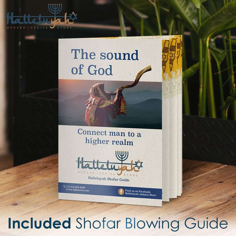 HalleluYAH Yemenite kudu Shofar From Israel Plus Free Bonus Ram Horn