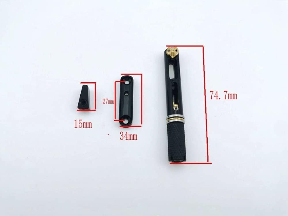 Electric Guitar Bridge Single Headless Guitar Bridge Fanned Fret, Single Fixed Brass Fan Bridges for 6,7,8,9 String Electric Guitar Guitar Accessories, Black (6 Strings)