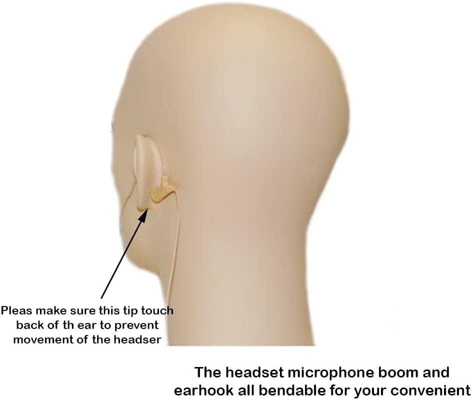 UVS70DR Earhook Headset Microphone with Bendable Boom (for Sennheiser with Frame)