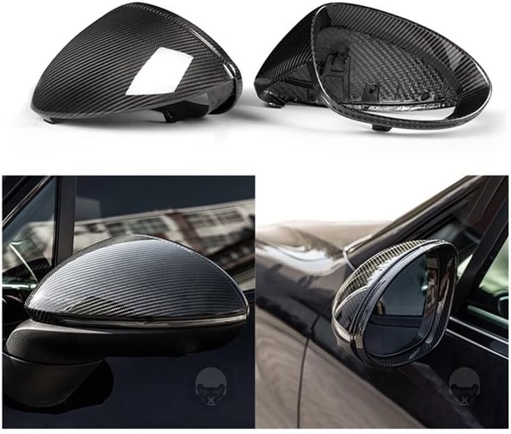 Compatible with Porsche Cayenne S Turbo GTS 9YA 2018-2022 Dry Carbon Fiber Replacement Rearview Mirror Cover Car Retrofitting Accessories