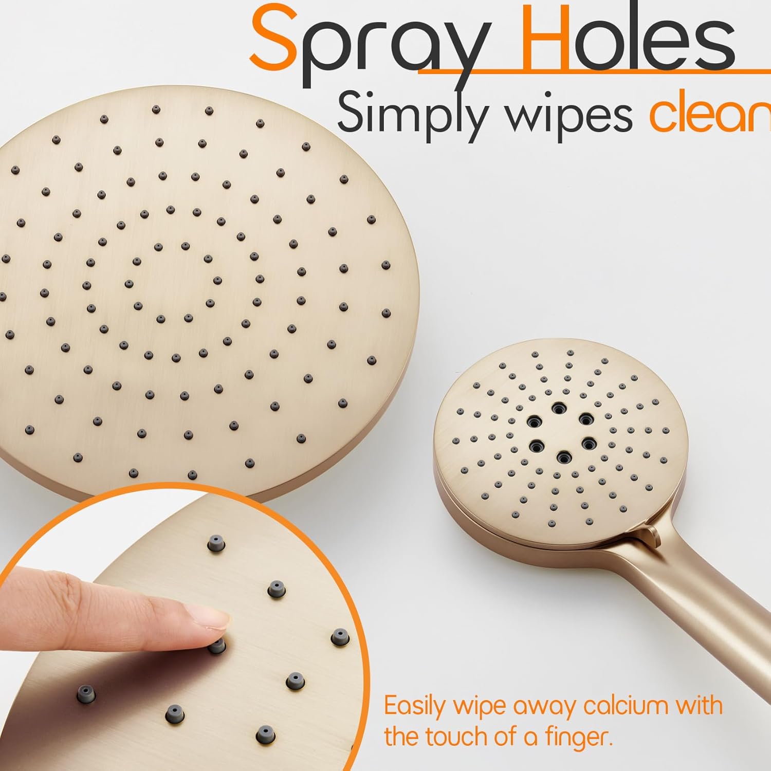 Bathtub Shower Trim Kit with 10'' High Pressure Rain Showerhead Faucet System, 3-Function Handheld Spray and Valve Included, Wall Mount Champagne Bronze SF001CPG-D10