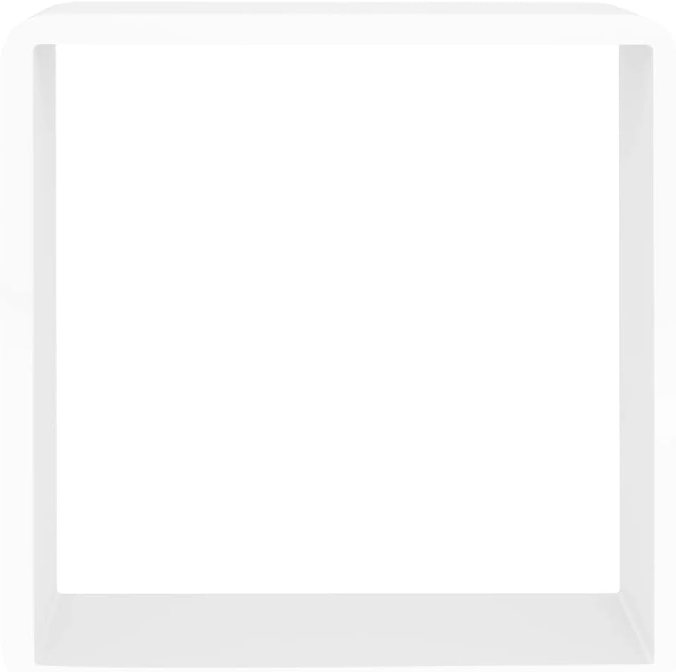 Wall Cube Shelves 3 pcs,Floating Wall Shelves,Wall Mounted Storage Shelves,Wall Decorative Storage Shelf,for Living Room,Bedroom,Kitchen,Bathroom,White MDF(Easy to Assemble)