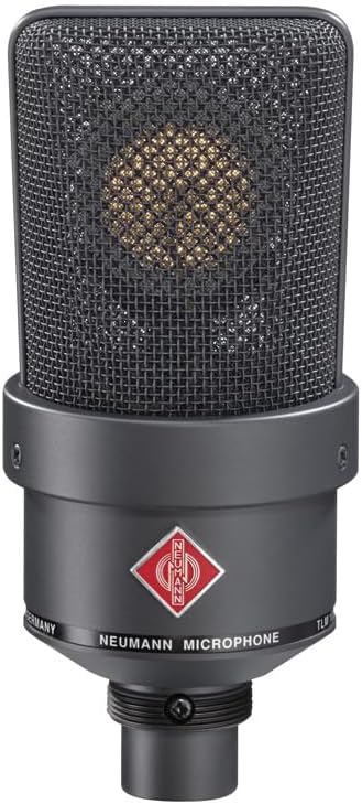 Neumann TLM 103 - MT Large Diaphragm Cardioid Condenser Microphone, Black Bundle with Pig Hog PHM10 8mm 10ft Microphone Cable, Mic Pop Filter & Instrument Polishing Cloth