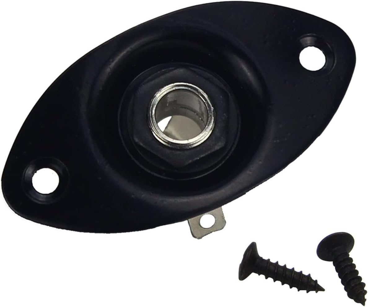 FLFL 1/4'' 6.35mm Electric Guitar Interface Output Interface Black for Guitar Parts Guitar Parts