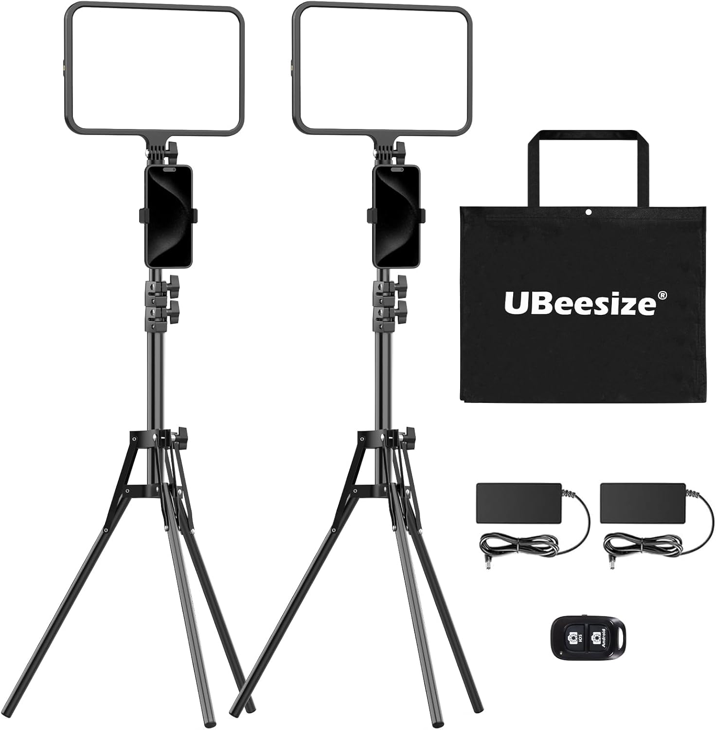 UBeesize 2 Pack LED Video Light Kit, Photography Lighting, 13