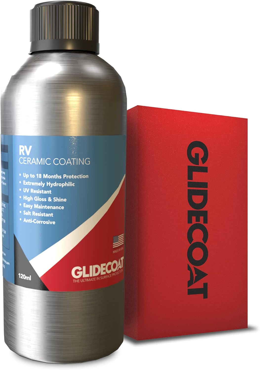 Glidecoat RV Ceramic Coating (120ml) - 9H Ceramic Coating for RVs, Aircraft, Cars & More - Better Than RV Wax and More Durable than Regular Ceramic Coating for Cars - Finest Nano Coating for the Road