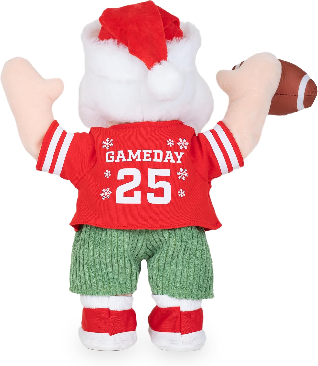 Cuddle Barn - Gameday Santa | Animated Christmas Fun Sports Singing Dancing Santa Claus Plush Toy, 13 inches, Red