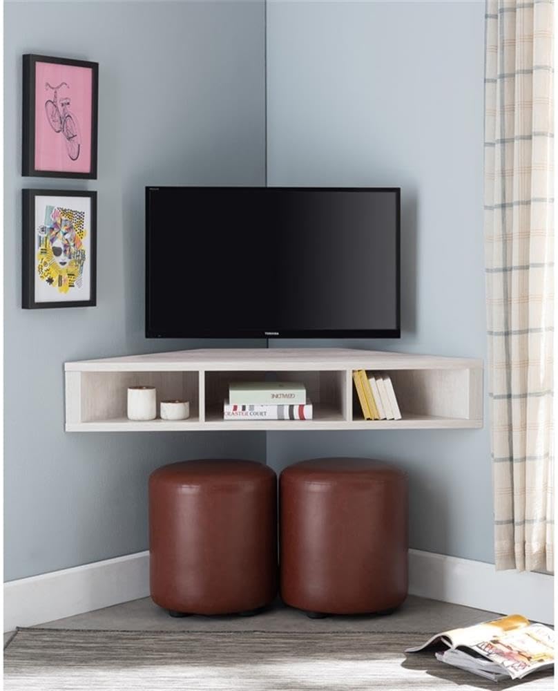 BOWERY HILL Corner Wood Wall Mounted Floating Shelf 42