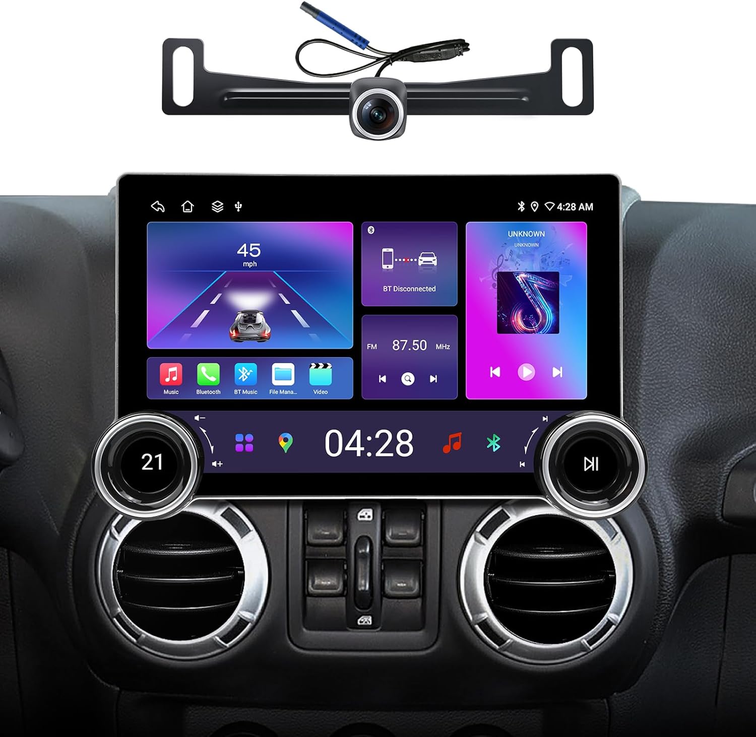for Jeep Wrangler Radio (JK) /Dodge Ram 2009-2012 Car Stereo Upgrade| Wireless CarPlay Android Auto| 11.5