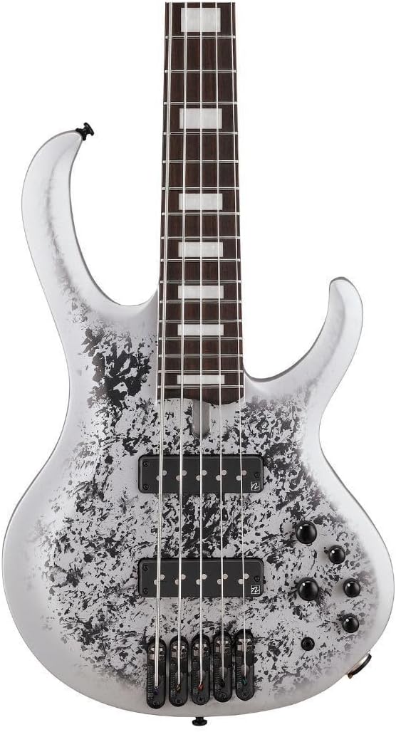 Ibanez 25th-anniversary BTB Standard 5-string Electric Bass Guitar - Silver Blizzard Matte