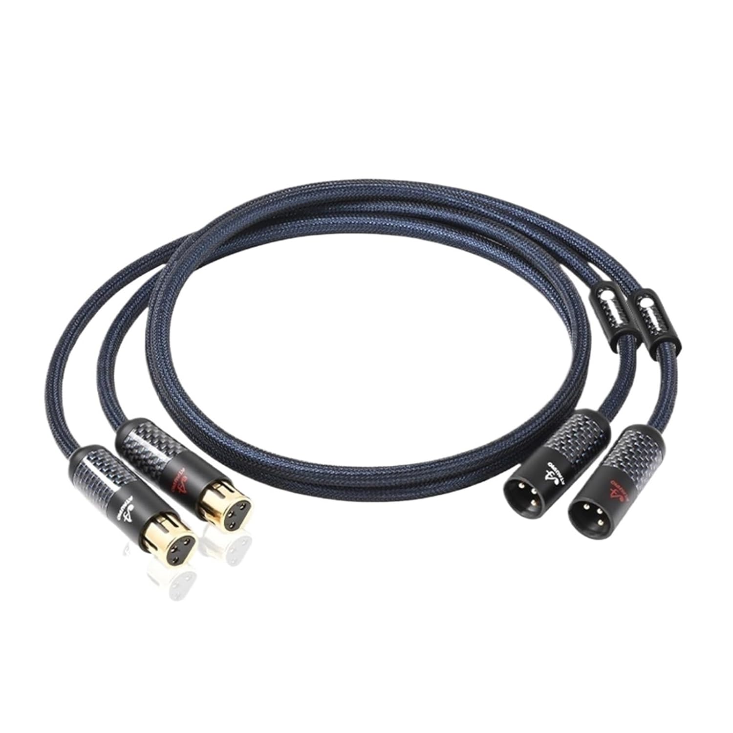 Pure Silver 2XLR Audio Cable for Amplifier Mixer Hi-end Flagship 2XLR Male to Female Balanced Microphone HiFi Cable(One Pair XLR Cable,1m)