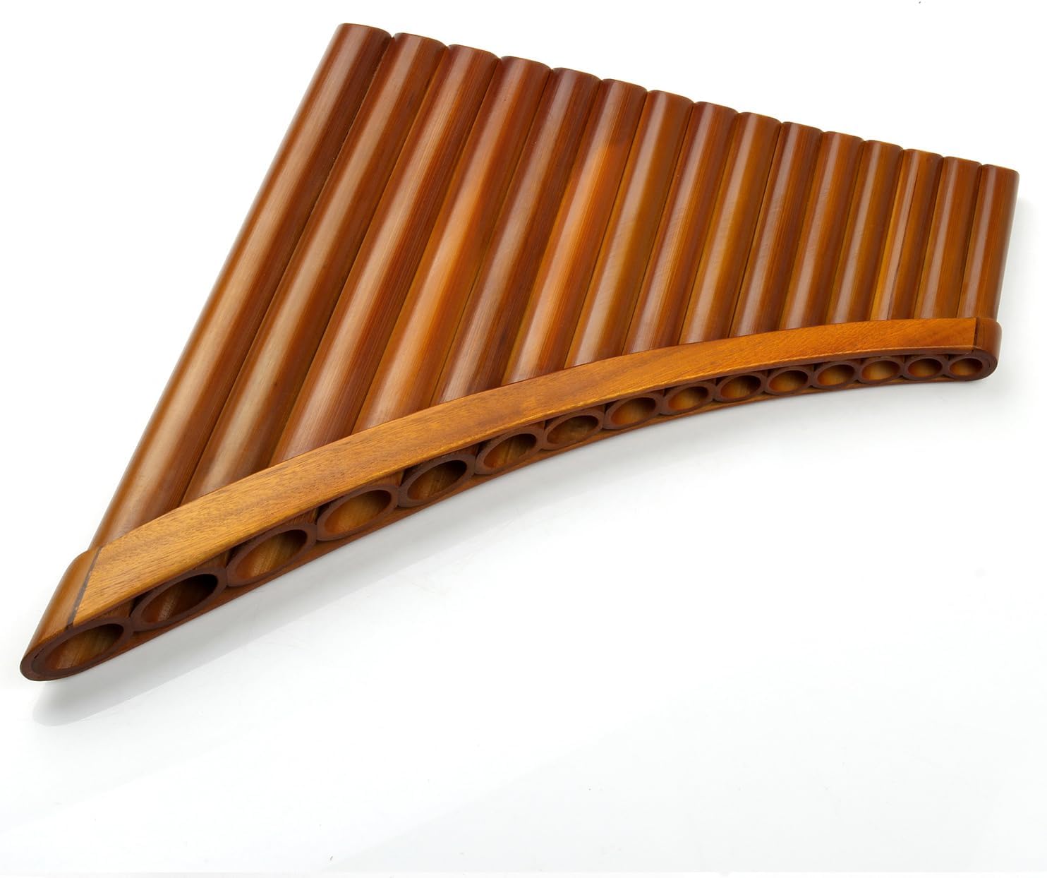 15 Pan Pipes Brown Flat Pan Flute G Key Chinese Traditional Musical Woodwind Instrument Pan Flute