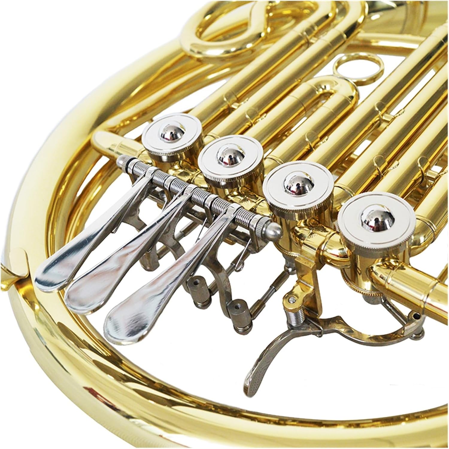 B flat 4 key single row French horn suitable for beginners
