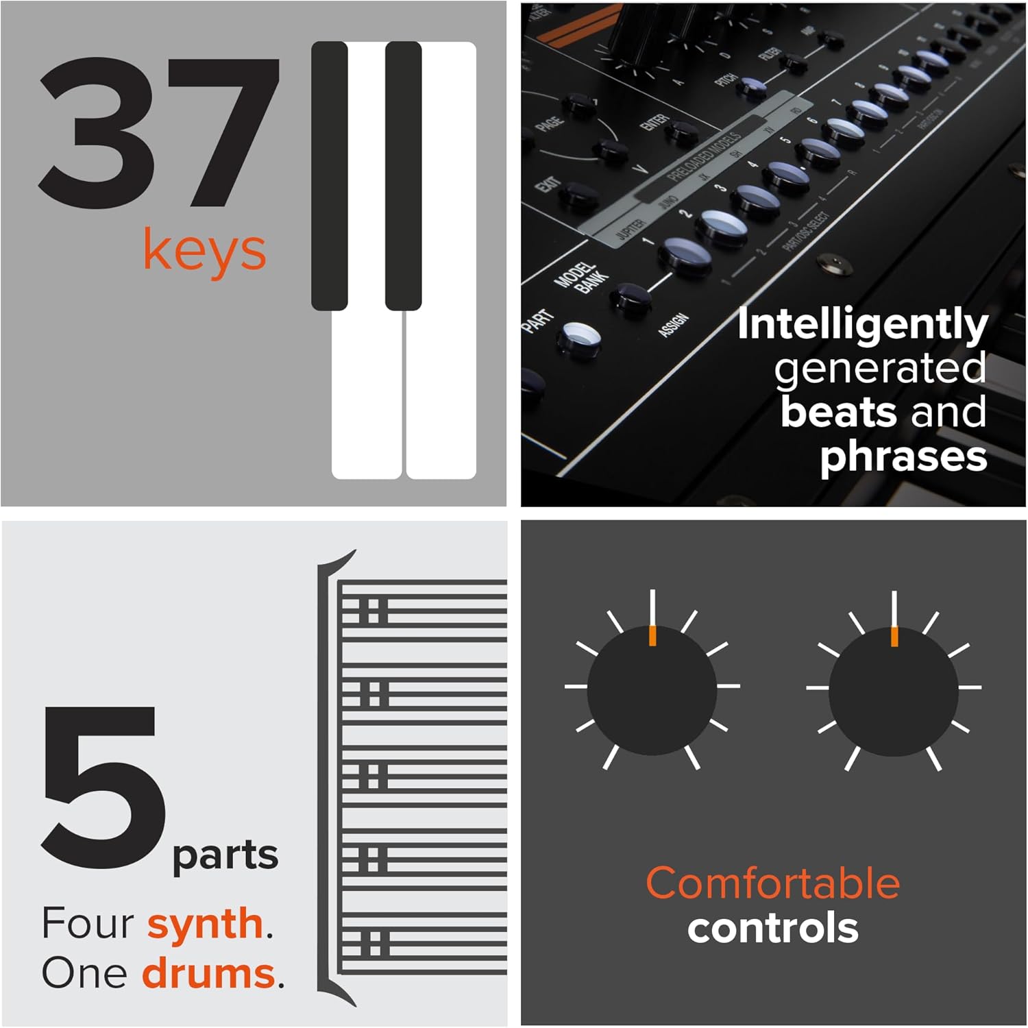 Roland JUPITER-XM Professional Iconic Portable Synthesizer with Legendary Sound and Design.