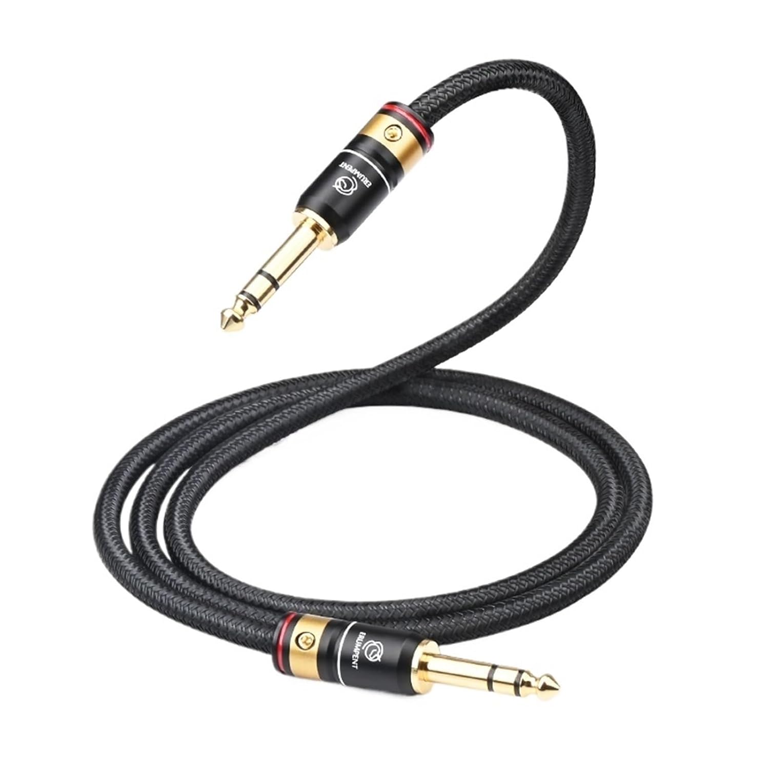 HiFi 6.5mm TRS Guitar Instrument Cable Electric Guitar Amplifier 6N OCC Core 6.35mm (1/4) TRS Stereo Male to Male Audio Cable(1m)