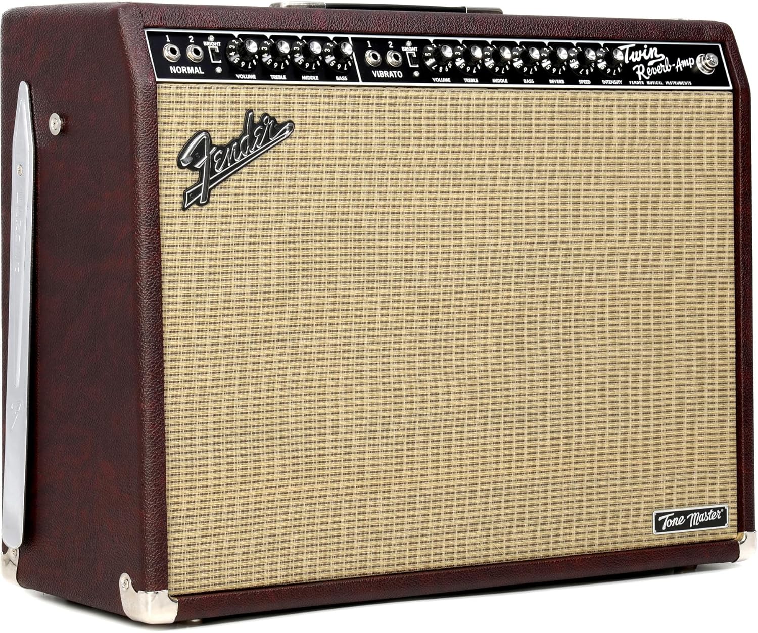 Fender Tone Master Twin Reverb 2 x 12-inch 200-watt Combo Amp - Wine Red Tolex, Sweetwater Exclusive